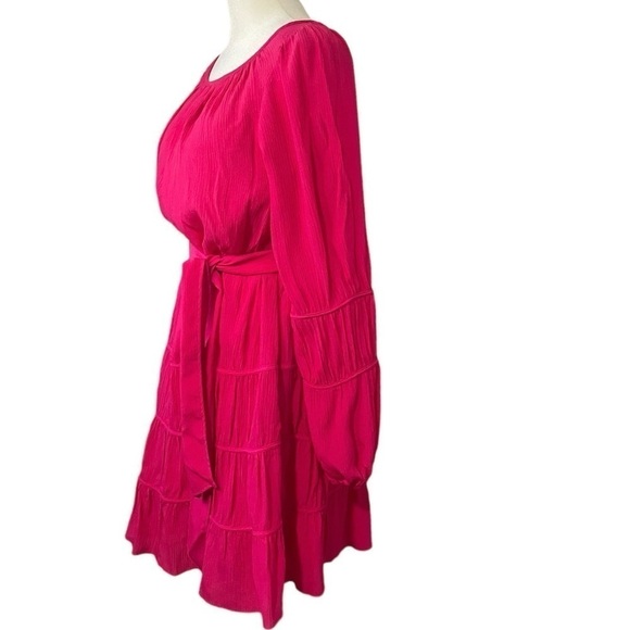 NEW Marie Oliver Suni Hot Pink Tiered Dress Size Small - Picture 4 of 10